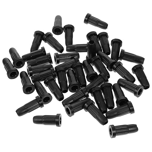 DOITOOL 40 Stück Stuhlbeinabdeckung schwarz Stuhlbeinschutz stuhlbein überzieher Zauberer Boden Pads Staubkappen Beschützer stühle möbelbein füße Abdeckung Stuhlschoner für Holzböden Black von DOITOOL