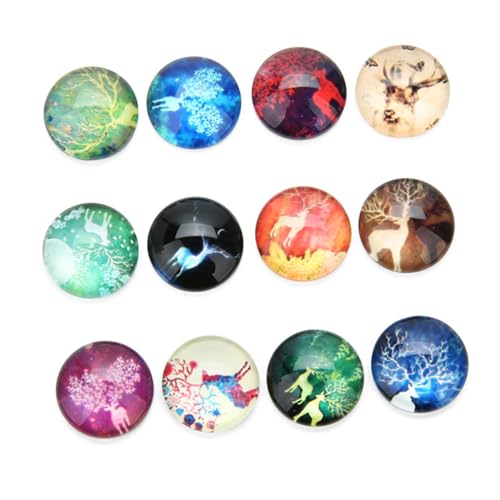 DOITOOL 40 Stück Teiliges Runde Patches mit Hirschmotiv Kreative DIY Schmucksteine für Schmuckdesign Uhr und Dekorationsanwendungen Langlebige Cabochons in Gemischten Farben DOITOOL 40 Stück Teiliges Runde Patches mit Hirschmotiv Kreative DIY Schmucksteine für Schmuckdesign Uhr und Dekorationsanwendungen Langlebige Cabochons in Gemischten Farben von DOITOOL