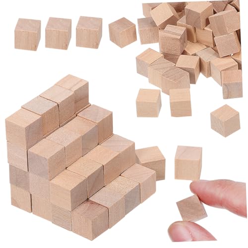 DOITOOL 400 Stück Holzklötzchen Unbehandelte Holzquader für Bastelprojekte Kreativität und Bildung für Erwachsene Glatt und Splinterfrei von DOITOOL