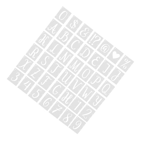 DOITOOL 42 Stück Teiliges Pet Graffiti Schablonen mit Ineinandergreifenden Buchstaben und Zahlen Wiederverwendbare Spray Paint Vorlagen für Holz Wand Stoff DIY Kunstprojekte Präzise und von DOITOOL