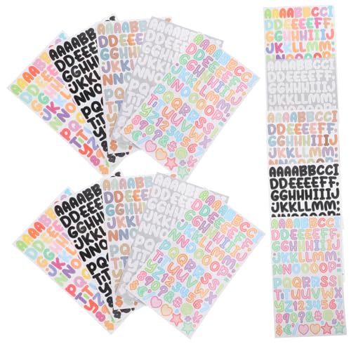 DOITOOL 45Blätter Selbstklebende und Zahlenaufkleber Dekorative Aufkleber für Scrapbooking DIY Projekte für Glatte Oberflächen Wie Fenster und Türen Langlebig von DOITOOL