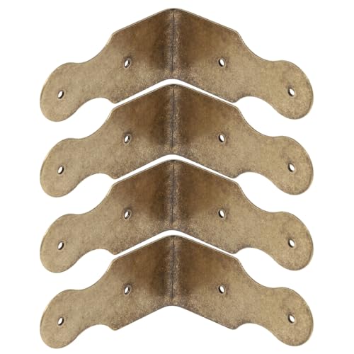 DOITOOL 4er-Packung Möbelkupfer Umwickelter Eckenschutz Antik Schmuckkästchen Vintage-möbelschutz Sicherheitsstoßstangen Für Möbelecken Eckenschutz Für Antike Koffer Reines Kupfer von DOITOOL