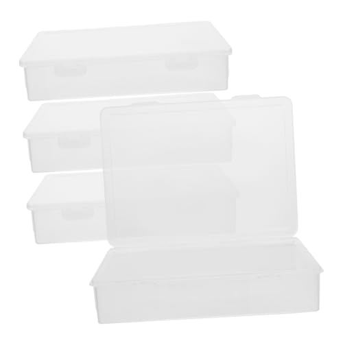 DOITOOL 4stücke Transparente Schmuckaufbewahrungsbox Perlenorganisation Kleine Ohrsteckerlagerbox Tragbarer Kunststoffbehälter Vielseitige Aufbewahrungsbox Für Schmuckkästchen von DOITOOL