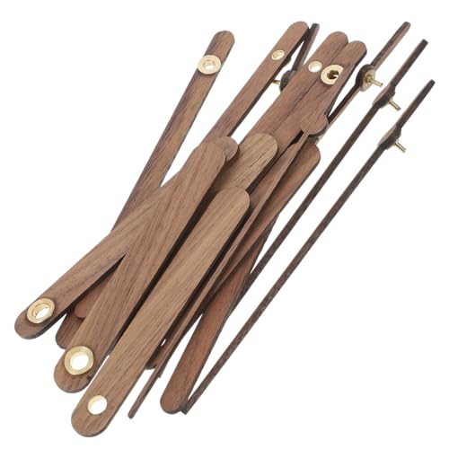 DOITOOL 5 Sätze Holz Uhrzeiger Teiliges Ersatzset für DIY Wanduhren Robuste Hölzerne Uhrzeiger für Einfache Reparatur und Kreative Projekte Kompatibel mit Verschiedenen Uhrwerken von DOITOOL