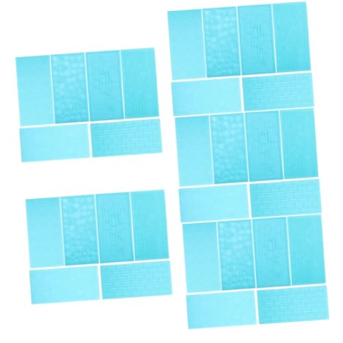 DOITOOL 5 Sätze Prägenform Handwerk Basteln Tonwerkzeuge Modellieren Knetmasse Texturmatte Für Ton Texturabdruckmatte Tontexturmatte Geprägte Vorlage Plastik Himmelblau 6 Stück * 5 von DOITOOL