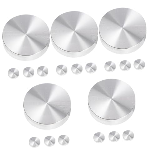 DOITOOL 5 Sätze Runder Kuchen Aus Massivem Aluminium Aluminiumteller Hardware Ersatzteile Für Gartenmöbel Aluplatte Kreisscheibenadapter Aus Metall Für Glastisch Silver 4 Stück * 5 von DOITOOL