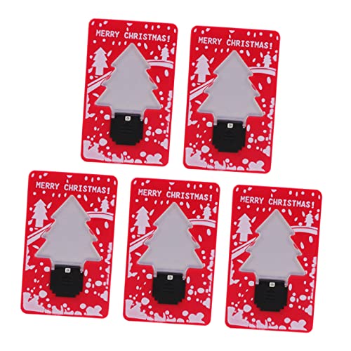DOITOOL 5 Stk Weihnachten Leuchtendes Spielzeug Weihnachtliches Dekoratives Nachtlicht Weihnachtstaschenlampe Weihnachtsbaum-nachtlampe Weihnachtsklapplampe Scheinen Kind von DOITOOL
