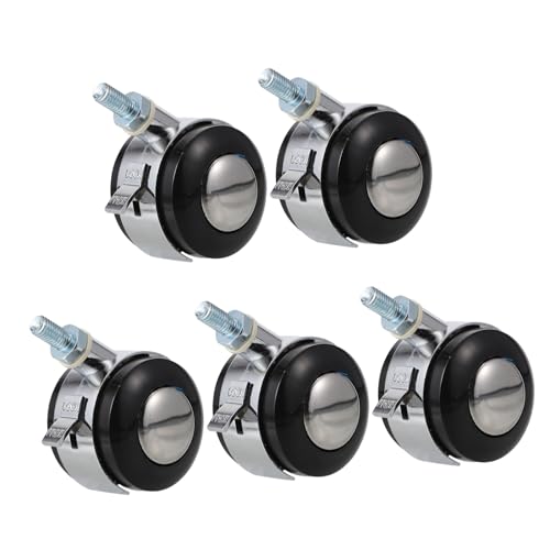 DOITOOL 5 Stück Bürostuhlrollen mit Bremse Teiliges Stabile Möbelrollen aus Langlebigem Material Geräuscharm und Leichtgängig Geeignet für Drehstühle und Hocker Einfache Installation für von DOITOOL