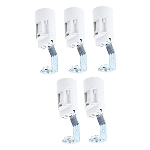 DOITOOL 5 Stück Lampenfassung Teiliges mit Halterung Langlebiger Kunststoff Kupfer Mix Einfache Montage Stilvolles Design Geeignet für Kerzenlampen und Pendelleuchten Vielseitig von DOITOOL