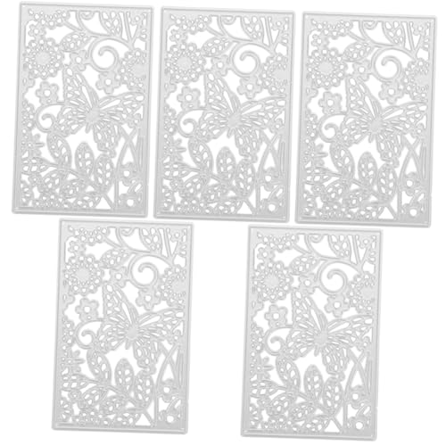 DOITOOL 5 Stück Präge messer form Schablone Schneidwerkzeug den Schnitt machen gestanzter Rand Prägewerkzeug zur Papierherstellung Blumenblätter prägen sterben Kohlenstoffstahl Silber von DOITOOL