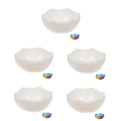 DOITOOL 5 Stück Silikonform Schmuckschale Blütenform DIY Gießform für Epoxidharz Schmuck Aufbewahrung Trinket Dish Mold für Kreative Handwerksprojekte von DOITOOL