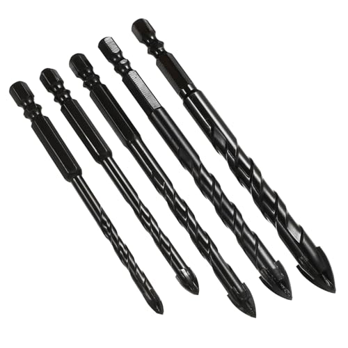 DOITOOL 5 Stück Teiliges Hartmetall fliesenbohrer Hoher Härte und Abriebfestigkeit Langlebig und Verschleißarm Geeignet für Keramik Glas Zement und Marmor Passend für Elektrowerkzeuge und von DOITOOL