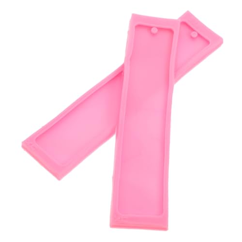 DOITOOL 5 Stück Teiliges Silikon Buchzeichen Mold Diy Silikonform für Rechteckige Lesezeichen Einfach zu Gestalten mit Löchern für Ketten und Verzierungen für Kreative Bastelprojekte von DOITOOL