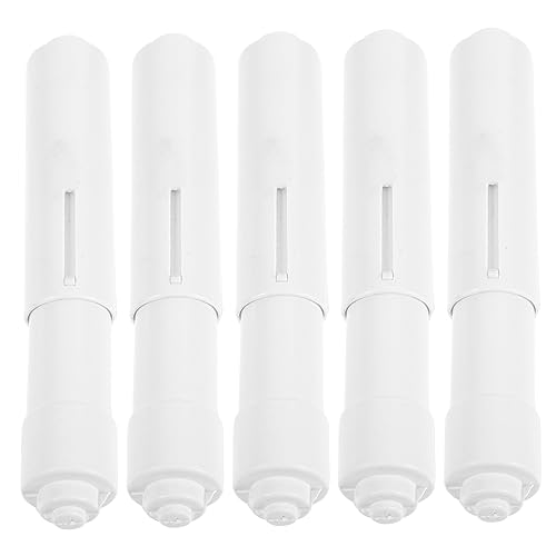 DOITOOL 5 Stück Toilettenpapierhalter Ersatzrollen aus Stabilem Abs Kunststoff Federbelastete Toilettenpapier Stange Kompatibel mit Meisten Haltern Einfache Montage und Langlebig von DOITOOL