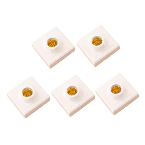 DOITOOL 5 Stück Vintage Lampenfassung aus Hochwertigem Phosphor kupfer Quadratischer LED Lampenhalter mit Großem Anschluss für Schraubglühbirnen Leicht und Installieren für Deckenleuchten von DOITOOL