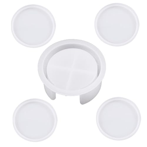 DOITOOL 5 Teilige Untersetzer Silikonform Runde Untersetzerform Untersetzer Silikonform Harzform Silikontablettform Runde Serviertablettform Formen Für Epoxidharz Silikonformen Für von DOITOOL