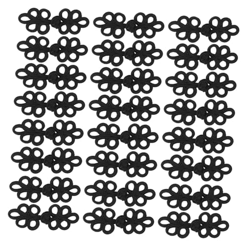 DOITOOL 50 Stück Chinesische Froschknöpfe Schwarz Traditionelle Baumblatt-design Verschlüsse für Cheongsam Qipao Kleidung Vorhänge DIY Handwerk Geschenkbox DOITOOL 50 Stück Chinesische Froschknöpfe Schwarz Traditionelle Baumblatt-design Verschlüsse für Cheongsam Qipao Kleidung Vorhänge DIY Handwerk Geschenkbox von DOITOOL