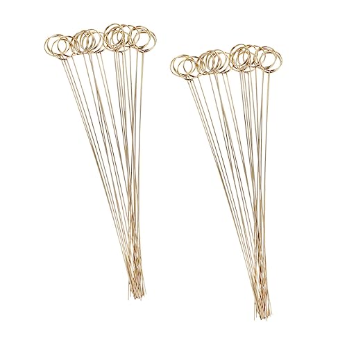 DOITOOL 50 Stück Kartenhalter Hochzeitsgunst Wählt Clip Braut Blumenstrauß Zubehör Hochzeitstorte Topper Tischläufer Rezeption Blumenkarten Auswählen Party Favorisieren Golden Metall von DOITOOL