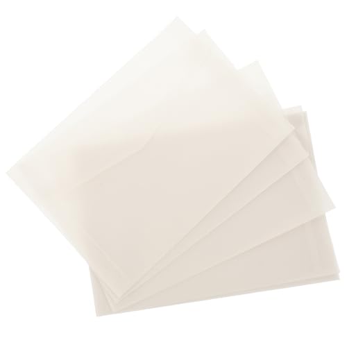 DOITOOL 50 Stück Retro Briefumschläge Handgefertigte Halbtransparente Umschläge für Einladungen Karten und Vielseitig für Hochzeiten Partys und Veranstaltungen von DOITOOL
