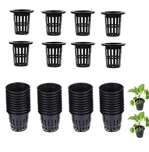 DOITOOL 50Stk Net Pot Hydrokultur Topf, 2.7 Zoll Hydrokultur Pflanzen Mesh Topf Kunststoff Hydroponics Netztopf Plant Net Cup Töpfe für Hydroponics Supplie von DOITOOL