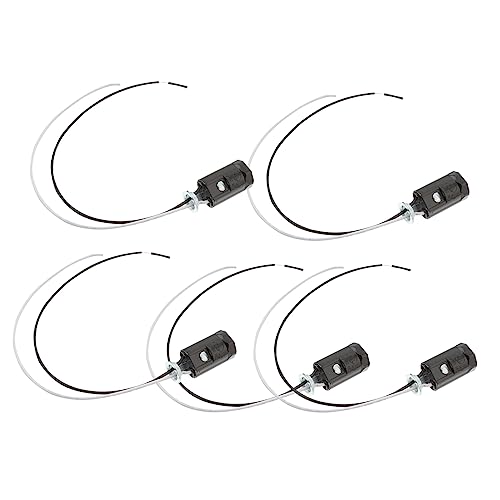 DOITOOL 5st Kristalllampe Kerze Lampenfassung Aus Bakelit Halterung Für Deckenleuchte Pendelleuchte Schraubsockel Kandelaber-fassung Fadenständer Gewinde E12 Kupferleitfolie Schrauben von DOITOOL