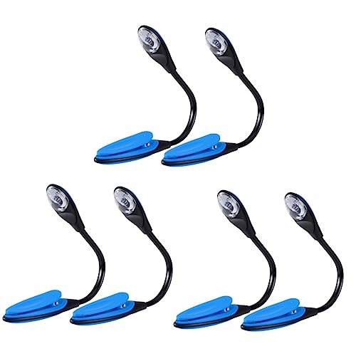 DOITOOL 6 Stk Buchlicht Zum Lesen Im Bett Leselampen Fürs Bett Augengeführtes Lesen Mini-tischlampe Augenpflegelampe Clip Bettbuch Licht Schreibtischlampe Mit Touch-steuerung Led Leselicht von DOITOOL
