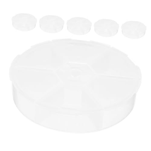 DOITOOL 6 Stück Aufbewahrungsbox mit sechs Gittern Thread-Speicher Puzzle-Aufbewahrung Farbbehälter Organisator zur Aufbewahrung von Perlen Buntstifthalter pp Weiß von DOITOOL