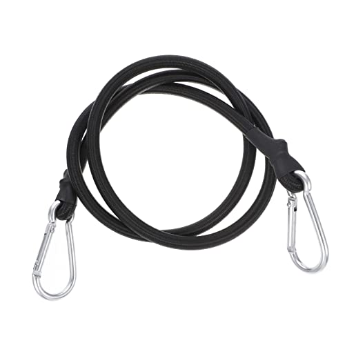 DOITOOL Elastische Schnur Karabinerhaken 6 Stück Bündelungsseil Elastische Kordel Schwarzes Gepäck Schwarzer Motorrad-Kofferraum Bungee-Seile Mit Haken -Clips Bungee-Kugelbinder Nylon von DOITOOL