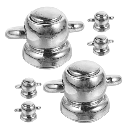 DOITOOL 6 Stück D-Ring-Hardware-Schnalle Handtaschen Zubehör Handtasche Niet Für Haken Nähen Handtasche Hardware Befestigungselemente Herstellung Schlüssel Enthalten Silber Zinklegierung von DOITOOL