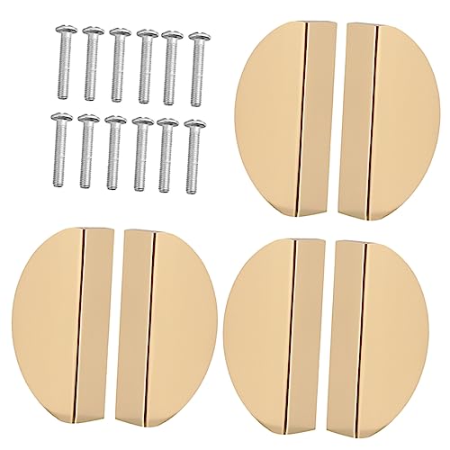 DOITOOL 6 Stück Halbrunde Möbelgriffe Schrankgriff Schubladengriff Hochwertigem Eleganter Türgriff für Kleiderschrank Kommode und Küchenschränke Einfache Montage Zeitloses Design von DOITOOL