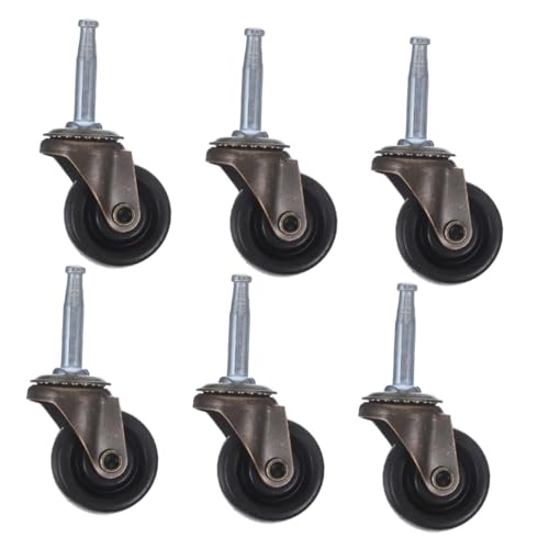 DOITOOL 6 Stück Kleine Gummi Lenkrollen für Möbel Leise Drehbar Ersatzrollen für Bücherregal Schrank Büromöbel Einfache Installation DOITOOL 6 Stück Kleine Gummi Lenkrollen für Möbel Leise Drehbar Ersatzrollen für Bücherregal Schrank Büromöbel Einfache Installation von DOITOOL