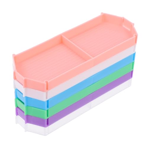 DOITOOL 6 Stück Point Drill Tool Box Sortierfach für Diamantperlen Tabletts Diamant -Strassschale groß Werkzeug Diamanttablett DIY-Diamant-Tablett Perlenschale Plastik von DOITOOL
