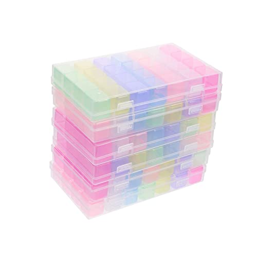 DOITOOL 6 Stück Praktische Diamant Aufbewahrungsboxen Farbenfrohe Organizer für Schmuck Nägel Perlen und Kleine Gegenstände für Aufbewahrung von Diamantmalerei und Bastelbedarf von DOITOOL