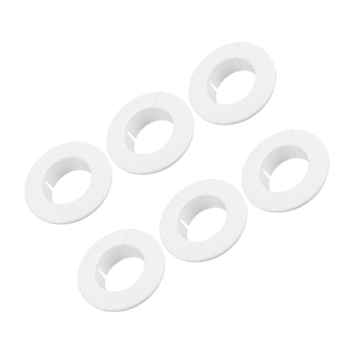 DOITOOL 6 Stück Rohrloch Abdeckungen Weiß Kunststoff Split Flansch für Klimaanlagen und Sanitär Kompatibel mit Heizungs und Wasserrohren Einfache Montage für Büro und Zuhause von DOITOOL