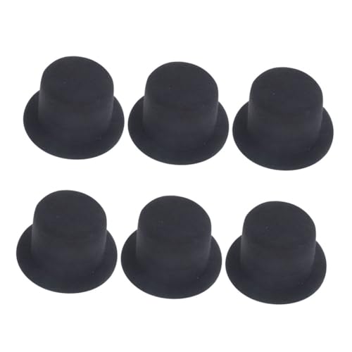 DOITOOL 6 Stück Schwarze Mini Tophüte für DIY Projekte Festliche Dekoration Puppen Accessoires und Kreative Bastelideen DOITOOL 6 Stück Schwarze Mini Tophüte für DIY Projekte Festliche Dekoration Puppen Accessoires und Kreative Bastelideen von DOITOOL