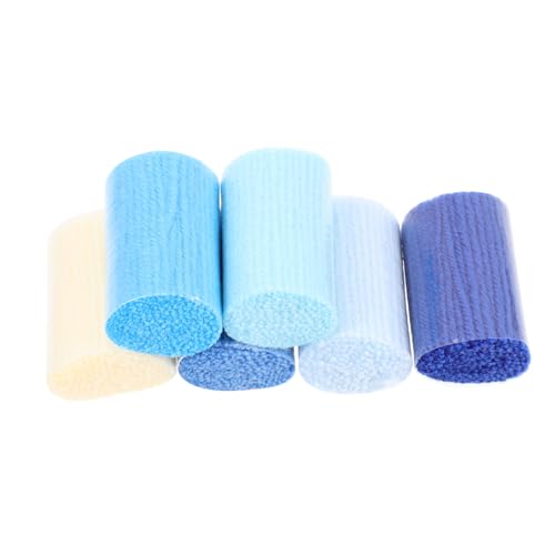 DOITOOL 6 Stück Teiliges Acrylgarn Latch Hook Garn für DIY Teppiche Langlebiges Leichtes Handarbeitsgarn in Blau für Häkeln Sticken und Kreative Heimprojekte von DOITOOL