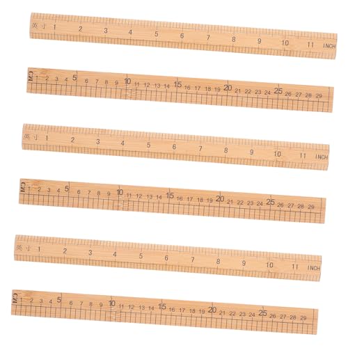 DOITOOL 6 Stück Teiliges Bambus-maßstab Doppelseitiger Lineal Präzise Schnittkanten Verschleißfest und Langlebig für Nähen Patchwork Schule und Bürogebrauch DOITOOL 6 Stück Teiliges Bambus-maßstab Doppelseitiger Lineal Präzise Schnittkanten Verschleißfest und Langlebig für Nähen Patchwork Schule und Bürogebrauch von DOITOOL