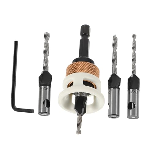 DOITOOL 6 Stück Teiliges Holzbohrer Senkbohrer Set mit Einstellbarem Tiefenanschlag Präzises Bohrsenker Werkzeug für Holzverarbeitung Vier Schneiden für Glattes Schnelles Arbeiten DOITOOL 6 Stück Teiliges Holzbohrer Senkbohrer Set mit Einstellbarem Tiefenanschlag Präzises Bohrsenker Werkzeug für Holzverarbeitung Vier Schneiden für Glattes Schnelles Arbeiten von DOITOOL
