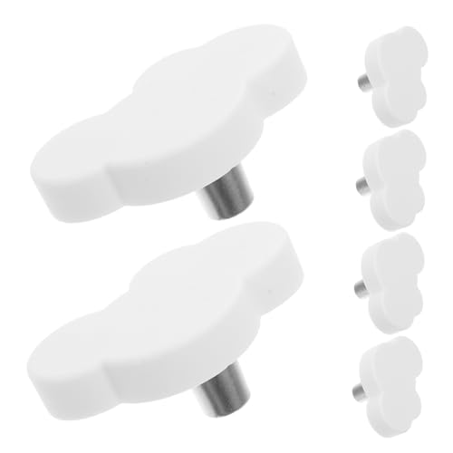 DOITOOL 6 Stück Teiliges Kreative Schrankknöpfe Weichem Dekorative Möbelgriffe für Kleiderschränke Weißes Wolken Design von DOITOOL