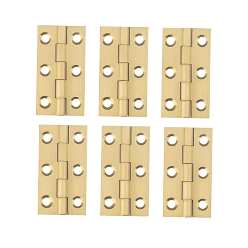DOITOOL 6 Stück Teiliges Kupfer Möbelscharniere Geräuschdämpfend Rostfrei Langlebig für Schmuckkästen Möbel und Innentüren Vintage Design Sanftes Schließen Tragfähig Vielseitig Einsetzbar von DOITOOL