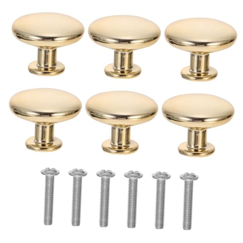 DOITOOL 6 Stück Teiliges Runde Möbelgriffe aus Langlebiger Legierung Einzelne Bohrung Leichter Schrankgriff Eleganter Runder Möbelbeschlag für Küchenschränke Einfache Montage von DOITOOL