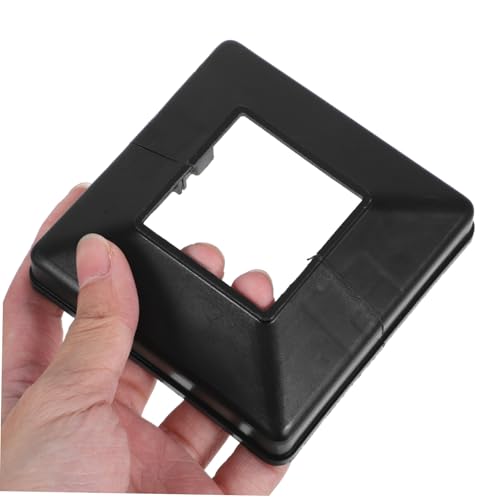 DOITOOL 6 Stück Teiliges Schwarze Zaunpfosten abdeckungen aus Kunststoff Vielseitig Einsetzbar als Post Skirts für Geländer Verkleidungen und Säulenschutz Unsichtbare Verdeckungen für von DOITOOL