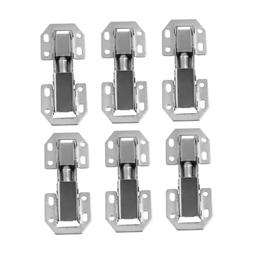 DOITOOL 6 Stück Teiliges Stahl Möbelscharniere Verstärkte Schranktürbänder Rostfrei Hohe Festigkeit Einfache Montage Geeignet für Küchenschränke Schlafzimmermöbel und Kommoden von DOITOOL