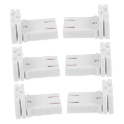 DOITOOL 6 Stück Teiliges U Förmiger Leuchtstofflampenhalter mit Steckfassung Kompatibel für Wand und Deckenmontage Minimalistisches Design für Büro und Zuhause von DOITOOL