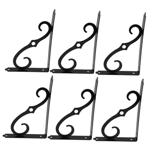DOITOOL 6 Stück Wandregalhalterungen Regalträger Eisen Stabile Unterstützung für Bücherregale Küchenregale und Tv Schränke Schwarz DOITOOL 6 Stück Wandregalhalterungen Regalträger Eisen Stabile Unterstützung für Bücherregale Küchenregale und Tv Schränke Schwarz von DOITOOL