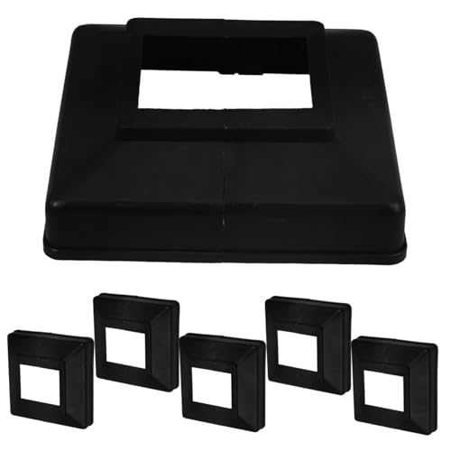 DOITOOL 6 Stück Zaunpfosten abdeckkappen aus Vinyl Geteilte Post sockelblende zur einfachen Installation Kleine Pfostenkappen zur Verdeckung von Pfostenankern und Mängeln Dekorative von DOITOOL