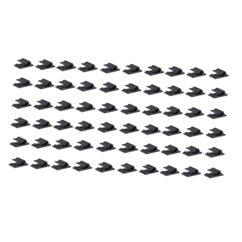 DOITOOL 60 Stück Selbstklebende Kabelschellen Kabelclips zur Kabelbefestigung und Zugentlastung für Haushalt und Auto Starke Haftung Einfache Anwendung Schwarz Praktische Kabelführung von DOITOOL