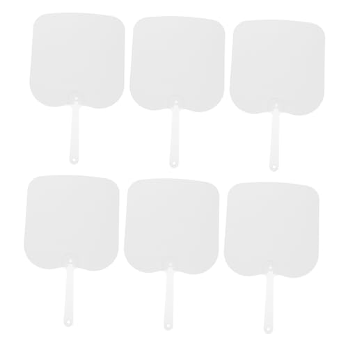 DOITOOL 6Stücke Handfächer zum Basteln Doppelseitig Blanko für Hochzeiten DIY Projekte und Kirchliche Veranstaltungen Ergonomisches Design für Komfort und Tragbarkeit von DOITOOL