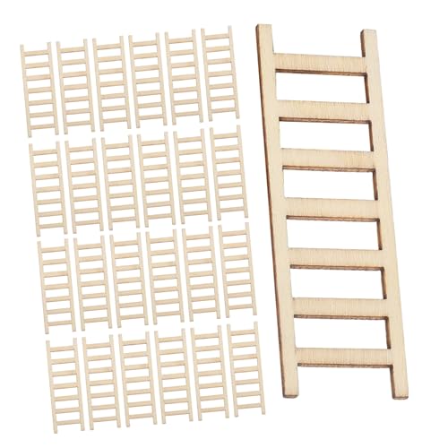 DOITOOL 72 Stück Teiliges Miniatur Holzleitern Retro Stil Mini Trittleiter für Puppenhaus DIY Mikro Landschaftsdekor Vielseitige Miniatur Treppen Zubehör für Feengarten und Bastelprojekte von DOITOOL