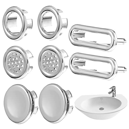 DOITOOL Überlaufabdeckung Für Waschtisch 8-teilig Überlauf-ablaufabdeckungs-Set Plattiert Für Badezimmer Küche DOITOOL Überlaufabdeckung Für Waschtisch 8-teilig Überlauf-ablaufabdeckungs-Set Plattiert Für Badezimmer Küche von DOITOOL